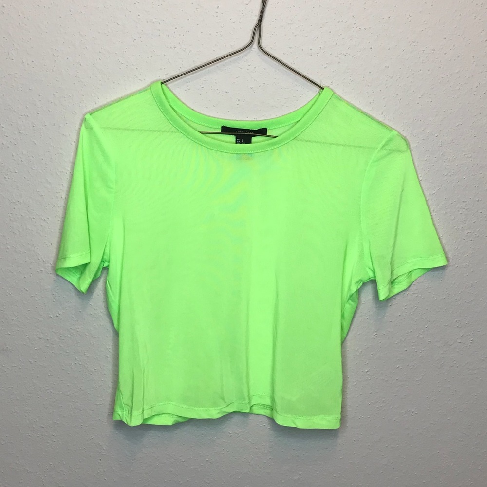 Sheer Neon Crop Top